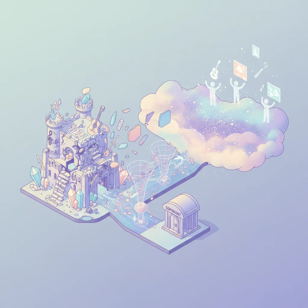 Suno y el Desafío del Copyright en la Música IA - ilustracion